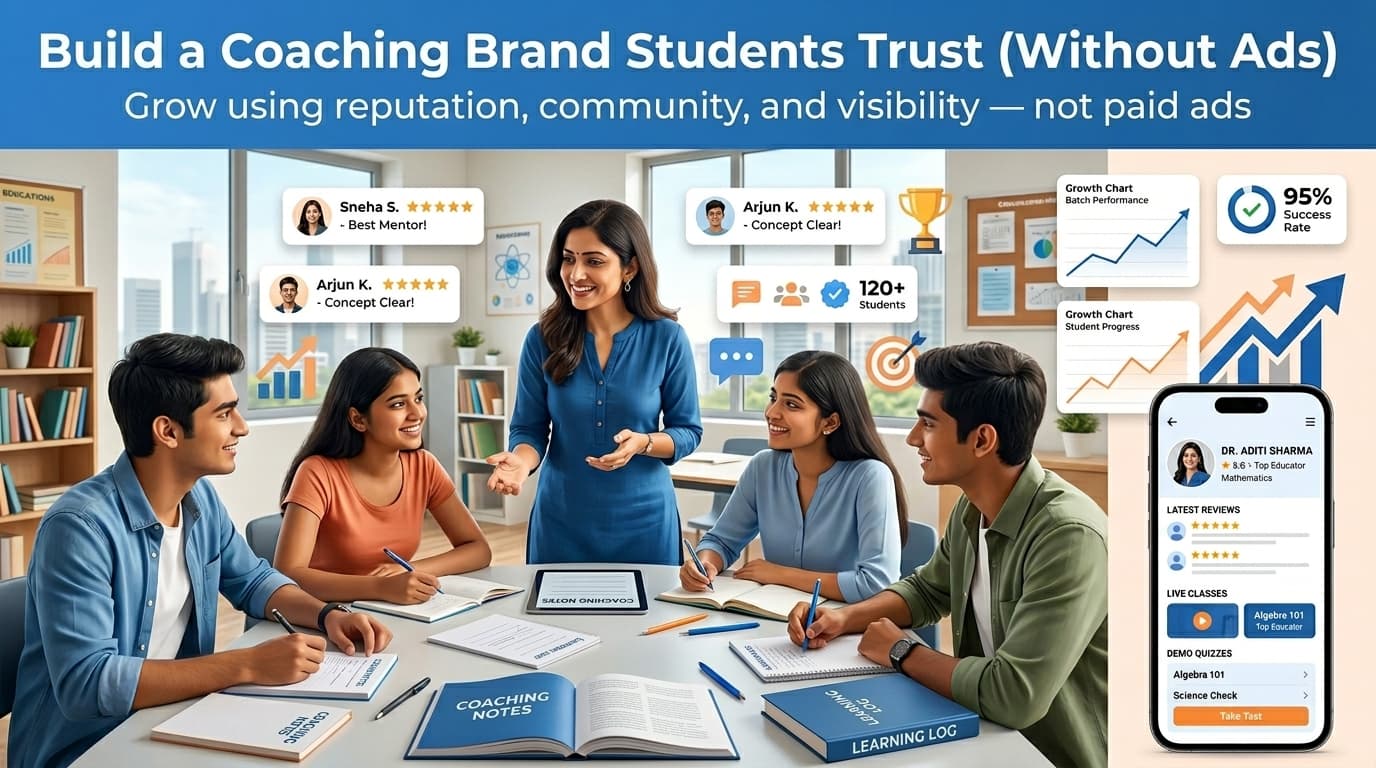 How to Build a Coaching Center Brand That Students Trust (Without Paid Ads)